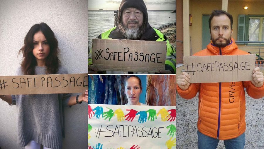 Ciudadanos de todo el mundo han subido a las redes sociales fotografías con el lema de la marcha.