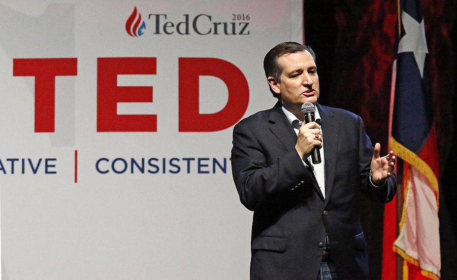 Ted Cruz, en un mitin celebrado en Dallas, una de las principales ciudades de Texas