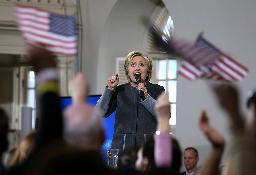 Acto electoral de Hillary Clinton en Boston