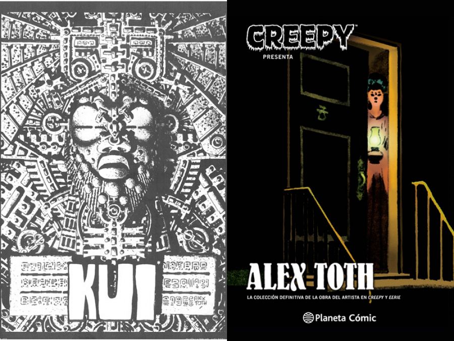 Página y portada de 'Creepy presenta: Alex Toth'
