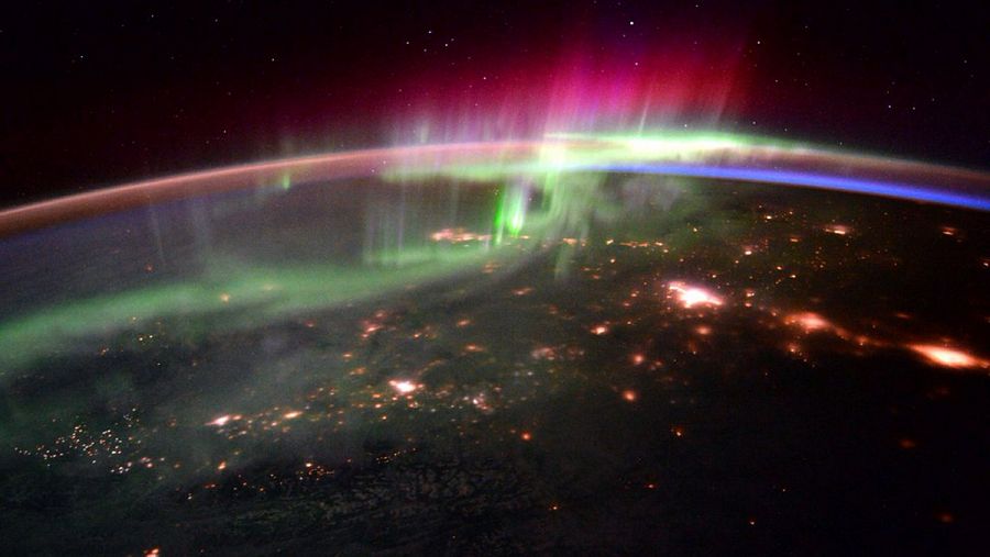 Una de las múltiples auroras captadas por la cámara de Kelly. (SCOTT KELLY)