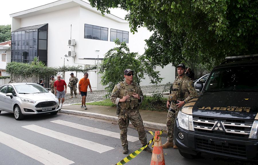 La policía federal de Brasil custodia las oficinas del Instituto Lula en Sao Paulo