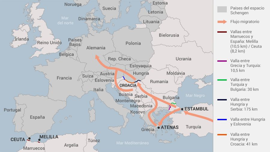 Las vallas de Europa contra los refugiados.