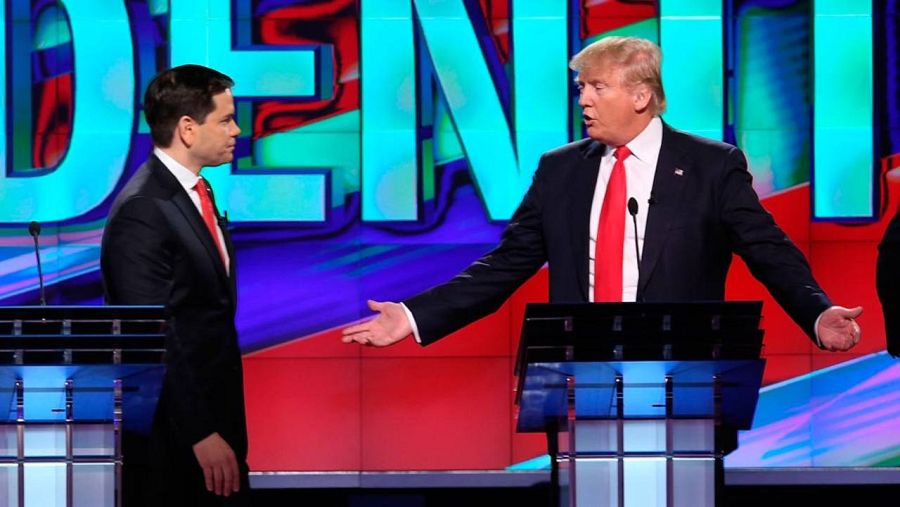 Marco Rubio y Donald Trump vivieron un duelo intenso por el tema del islamismo