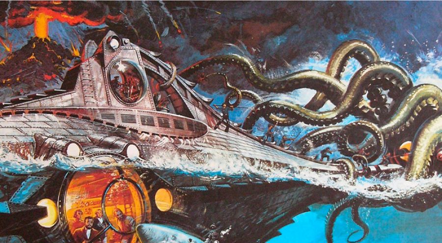 Cartel de '20.000 leguas de viaje submarino'