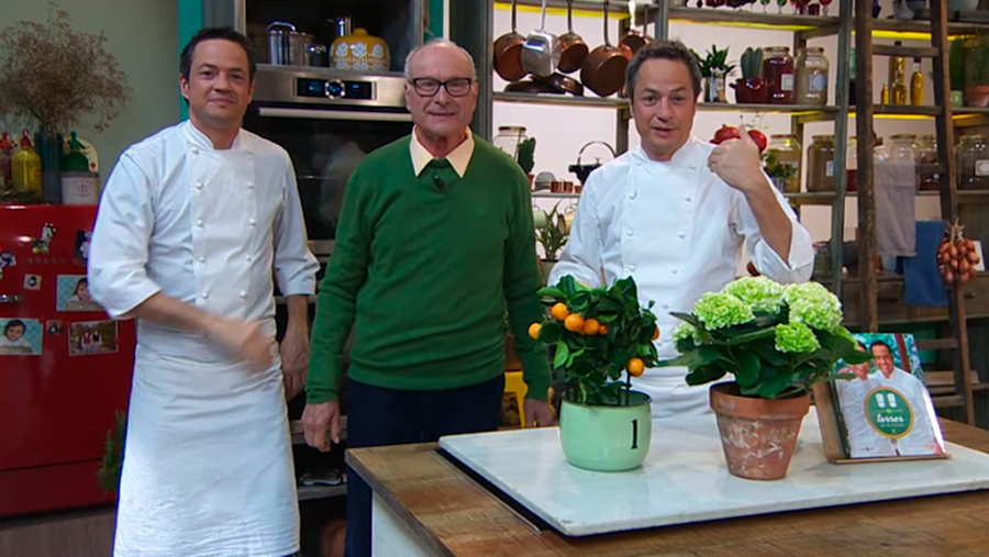 Los hermanos Torres celebran el Día del padre cocinando con el suyo, con Josep Torres.