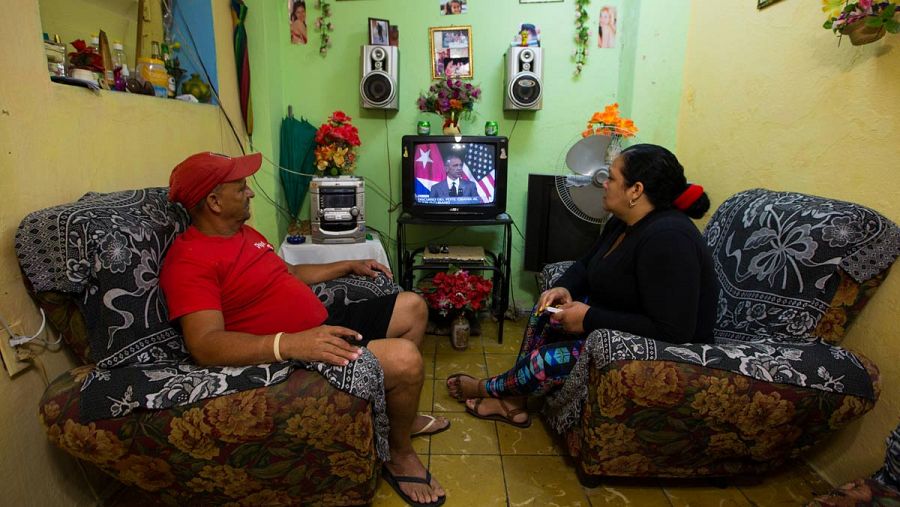 La televisión estatal cubana ha retransmitido en directo el discurso de Obama.