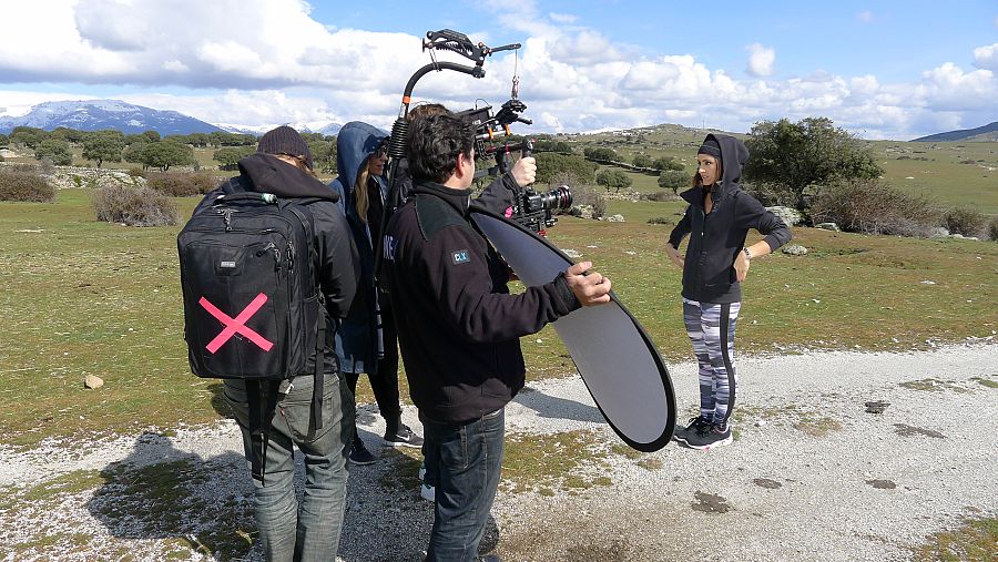 Barei, rodando en entornos naturales de Madrid