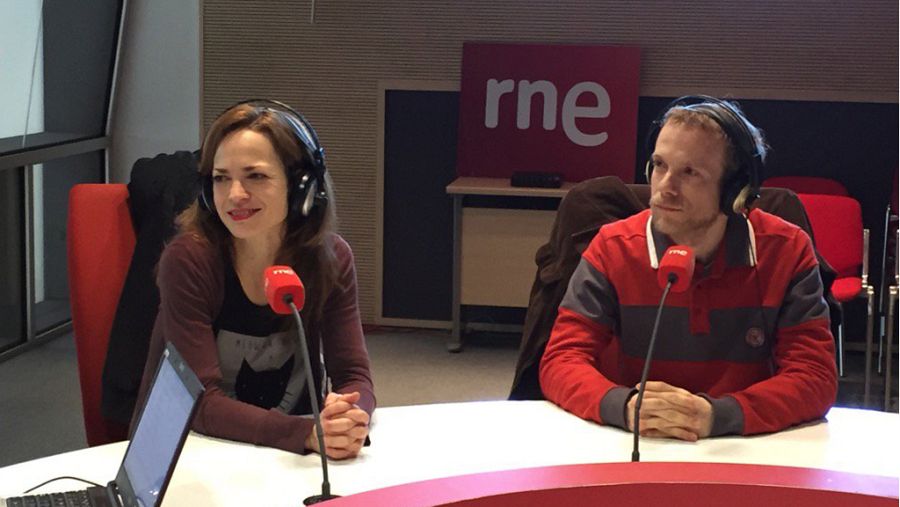 Lidia Navarro y Fernando Ramallo en un momento de la entrevista.