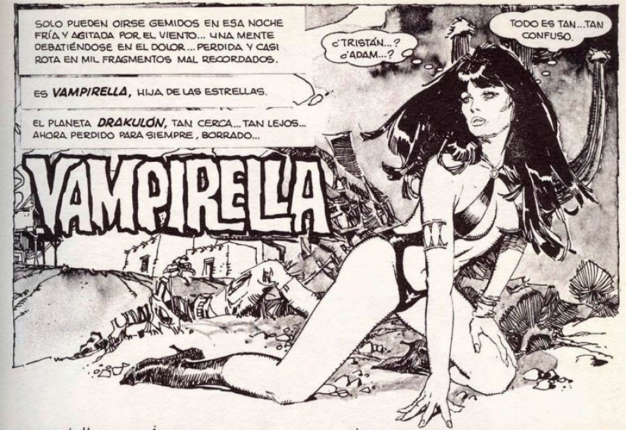 Viñeta de la Vampirella de Pepe González