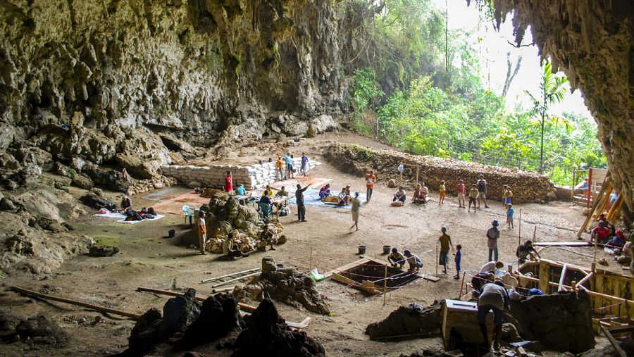 Cueva de Liang Bua, en el oeste de la isla indonesia de Flores.