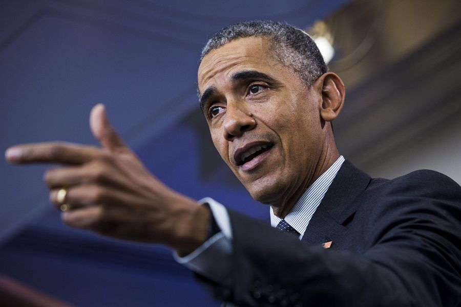 El presidente de EE.UU., Barack Obama, durante su rueda de prensa en la Casa Blanca