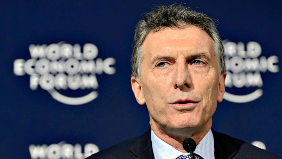 El presidente de Argentina, Mauricio Macri, en el último Foro de Davos