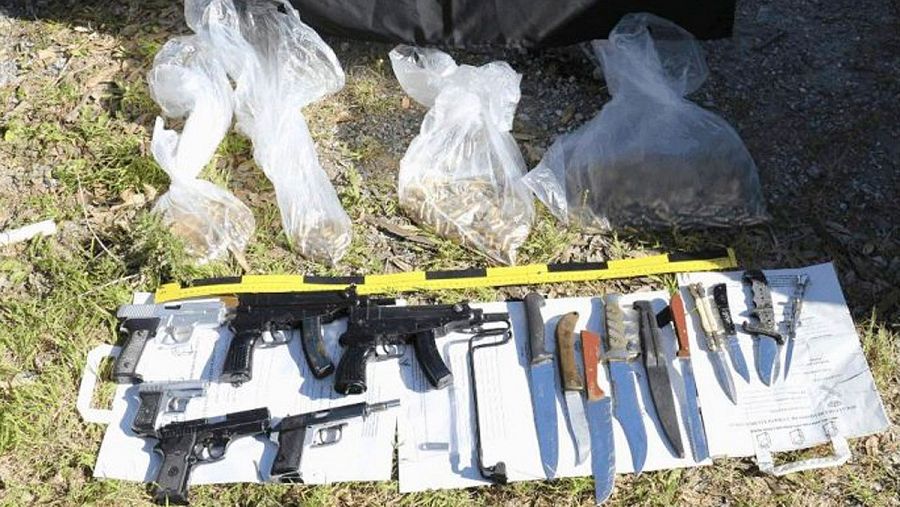 Fotografía facilitada por la Guardia Civil del zulo hallado en Ceuta