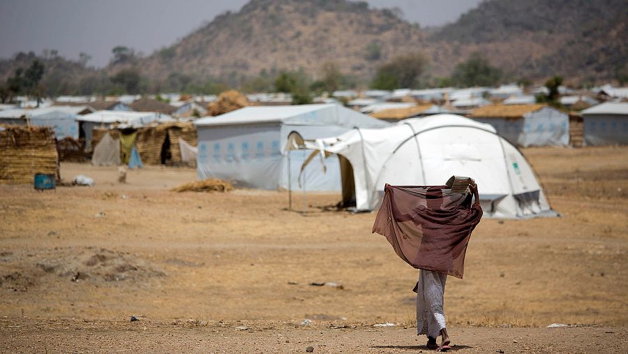 Refugiados de Nigeria en el campo de Minawao, en Camerún. AFP PHOTO / UNICEF / KAREL PRINSLOO