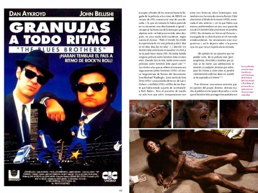 Páginas del libro 'John Landis. Un hombre lobo en Hollywood'