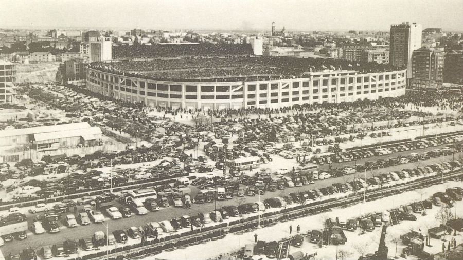 Imagen del Santiago Bernabéu en los años 60
