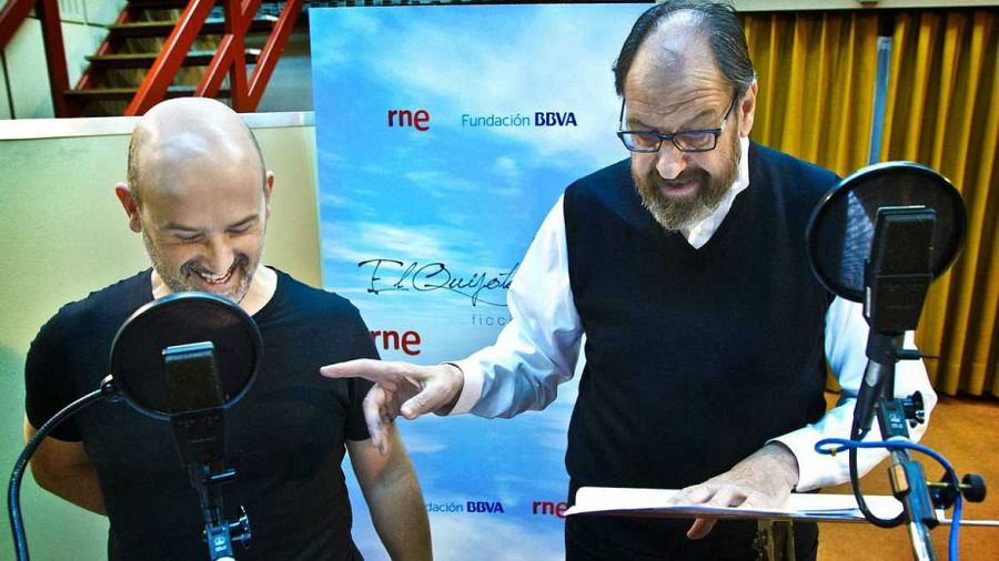 Javier Cámara y José María Pou, en los ensayos de 'El Quijote del siglo XXI'