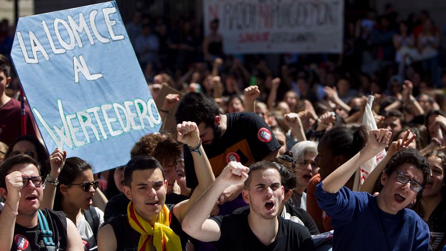 Manifestación contra la LOMCE en Barcelona