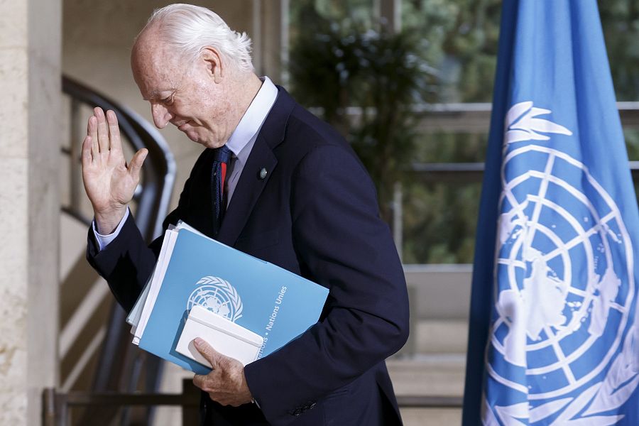 El enviado especial de Naciones Unidas para Siria, Staffan de Mistura