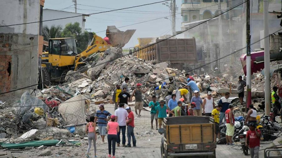 La ciudad de Pedernales, destruida tras el terremoto