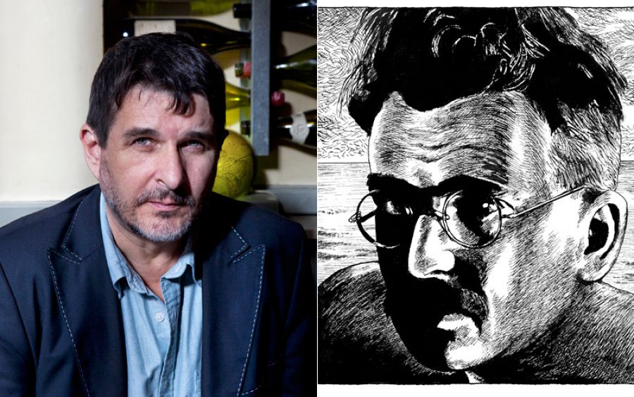 Fréderik Pajak y el protagonista de su ensayo gráfico, el filósofo Walter Benjamin