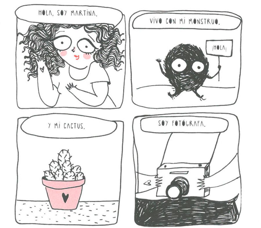 Viñetas de 'Una tal Martina y su monstruo'