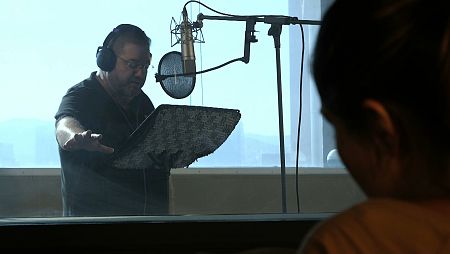 Grabando las locuciones del documental sobre Rovira Beleta