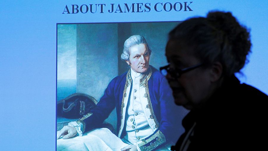 El capitán James Cook fue el más célebre de los navegantes británicos.