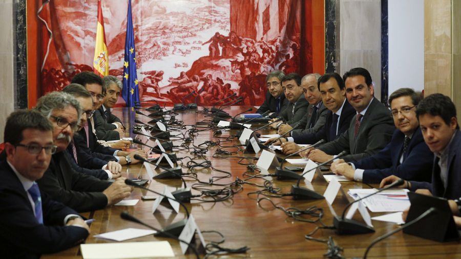 Integrantes de los partidos con representación parlamentaria en el Congreso.