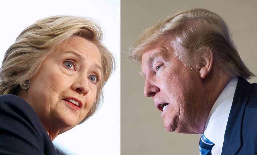 Hillary Clinton y Donald Trump. / AFP PHOTO