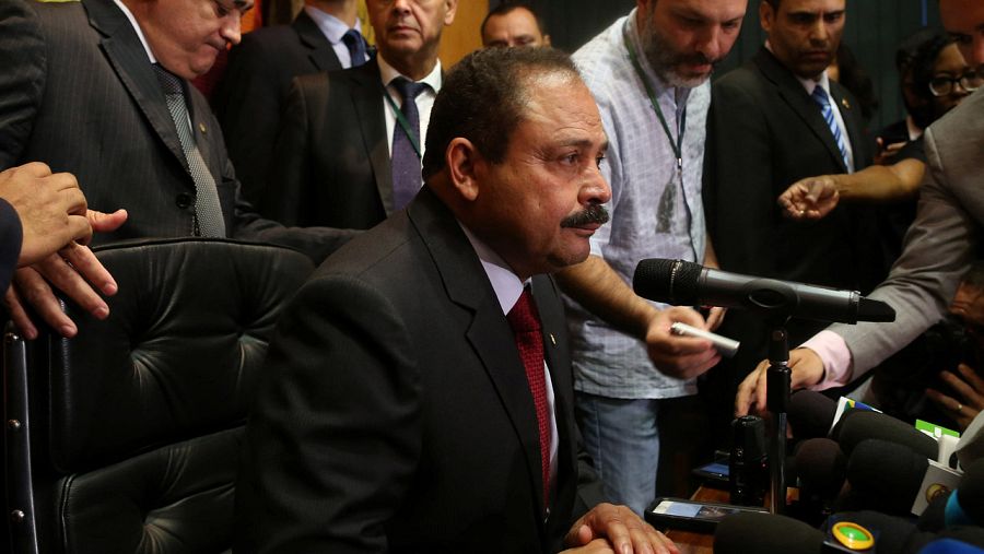 El presidente de la Cámara baja brasileña, Waldir Maranhao