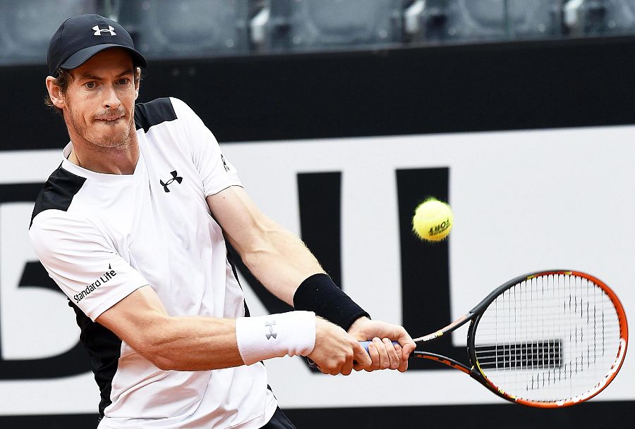 Andy Murray en el partido ante Lucas Pouille.