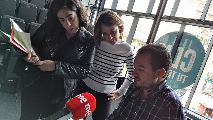 Con Inés Enciso y Sandra Fernández