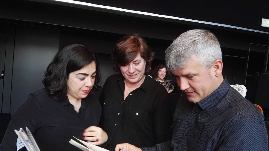 Pepa Rebollo, Miguel Cuerdo y Sandra Fernández