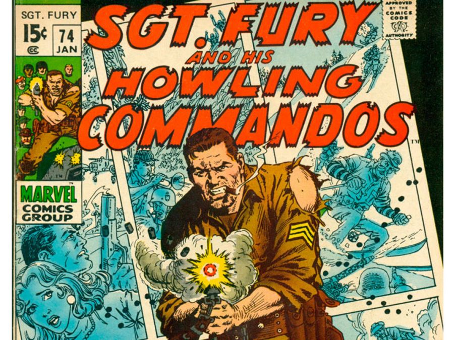 Fragmento de una portada de 'Sargento Furia y sus comandos aulladores'