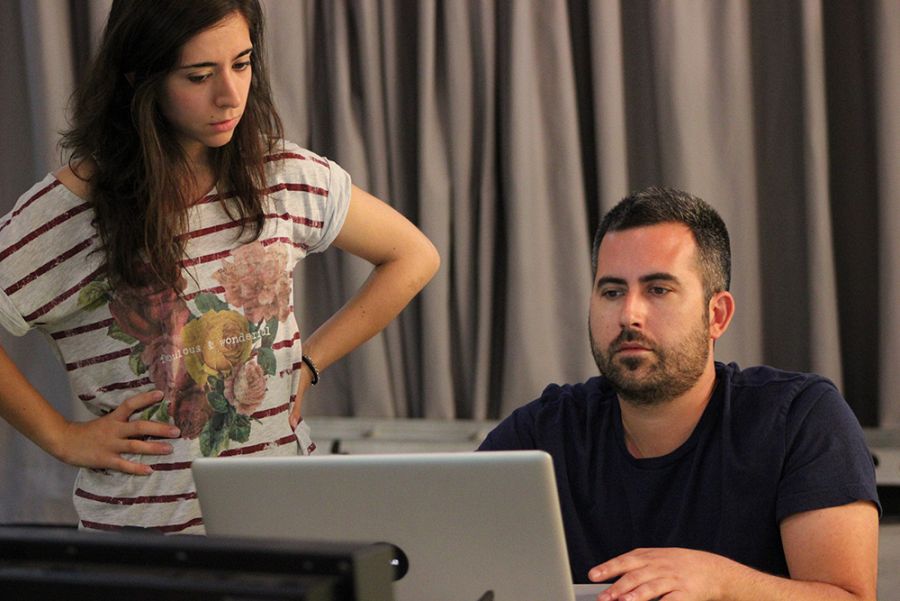 Alex Guimerà, treballant sobre el documental