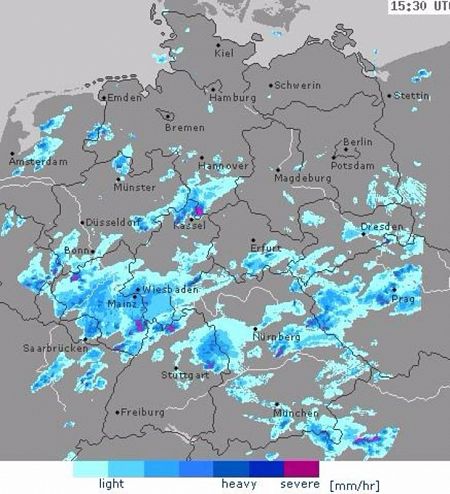 Actividad tormentosa en Alemania este sábado