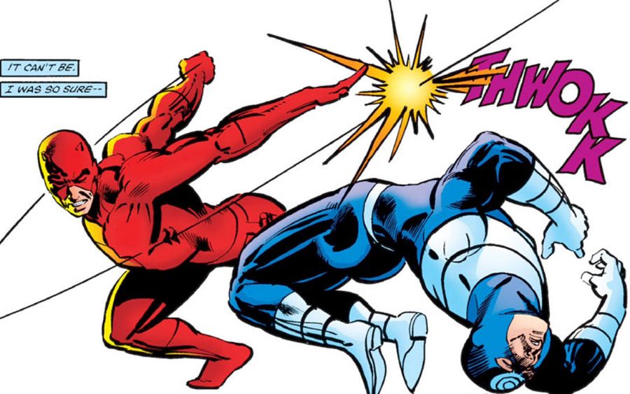 Daredevil y Bullseye en acción