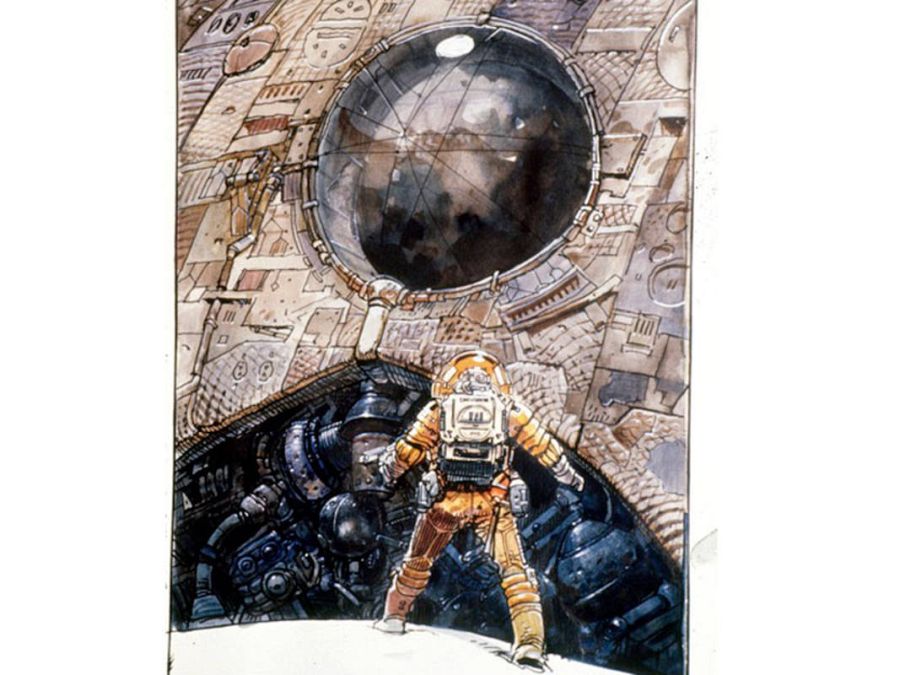 Dibujo de Moebius para 'Alien: el octavo pasajero' (Alien TM & © Twentieth Century Fox Film Corporation)