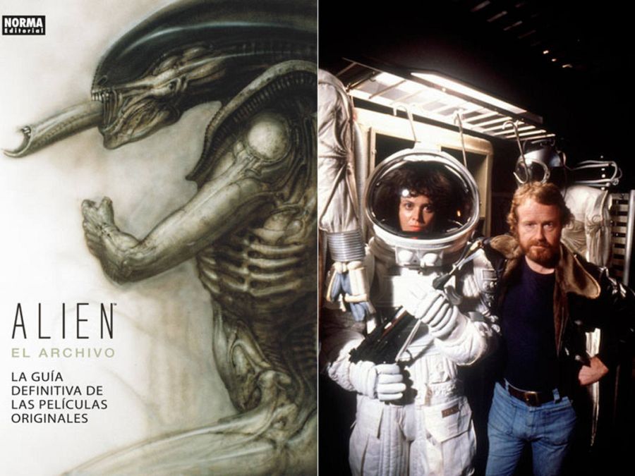 Portada y fotografía de 'Alien: el archivo' (Alien TM & © Twentieth Century Fox Film Corporation
