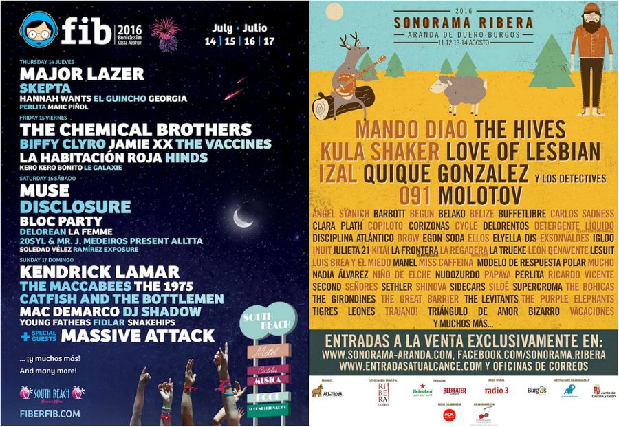 Julio y agosto fetén en FIB y Sonorama