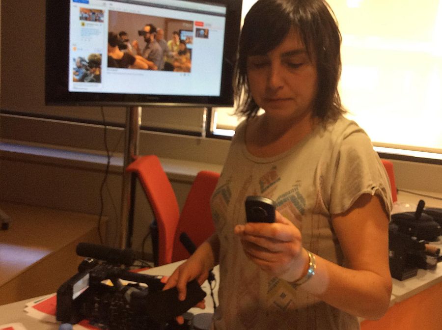 Sara Boldú, cámara de TVE