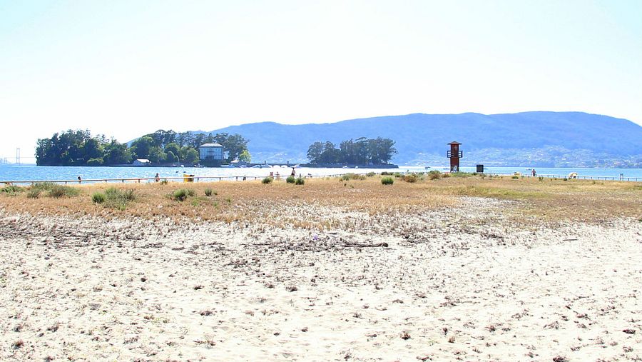 A Punta, una de las playas con Bandera Azul, ubicada en Redondela (Pontevedra)