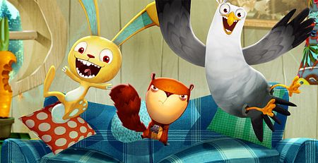 Un conejo, una ardilla y una gaviota vivirán aventuras increíbles en su árbol