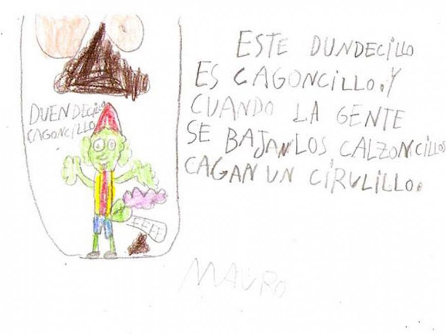 Dibujo de un niño del Duende Cagoncillo