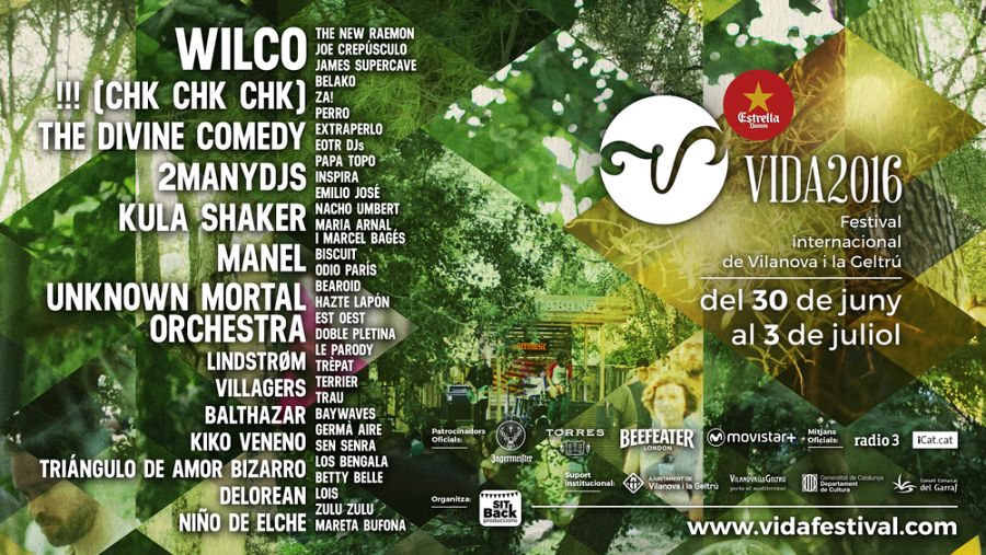 Cartel completo del Vida Festival 2016