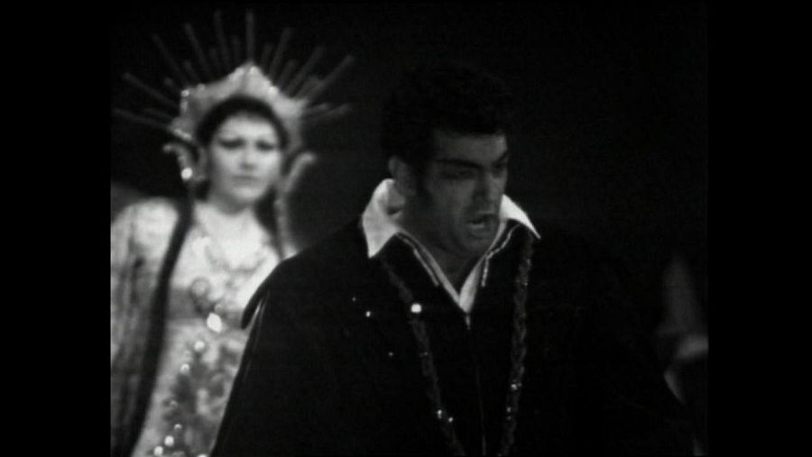 Un joven Plácido Domingo, en plen representación