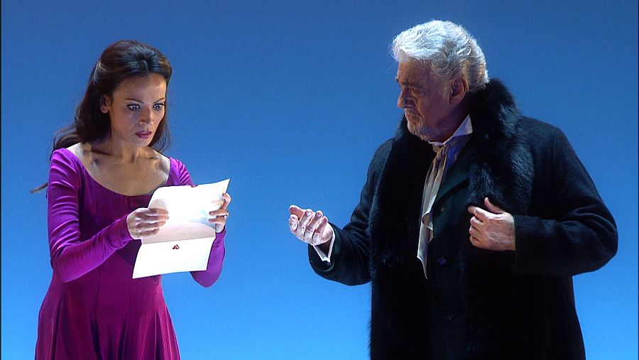 Plácido Domingo, durante los ensayos de Simon Boccanegra, su última representación en el Liceu de Barcelona