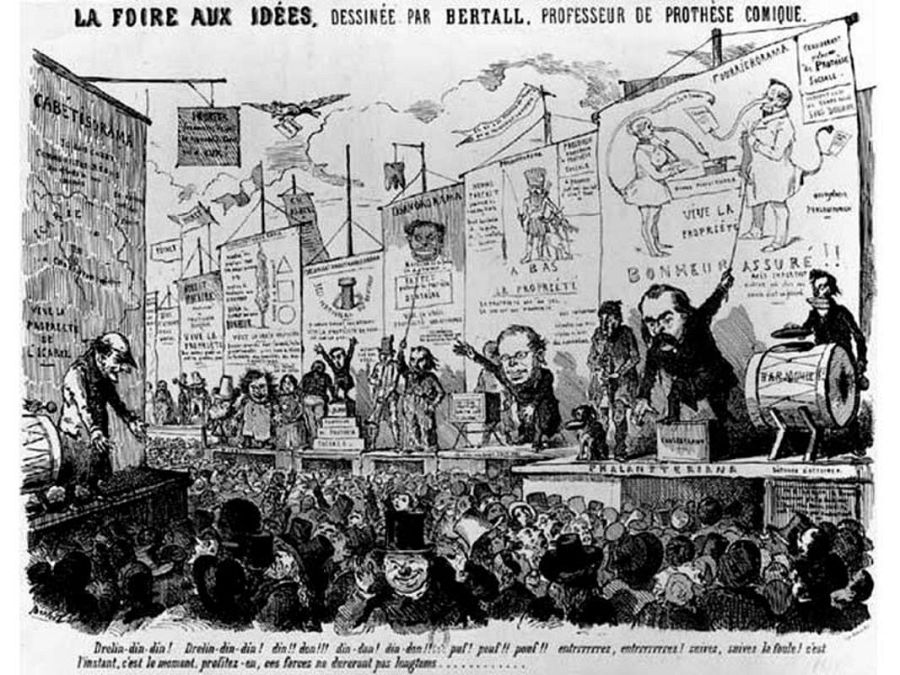 'La feria de las ideas' 1848. ©Biblioteca Nacional de Francia.
